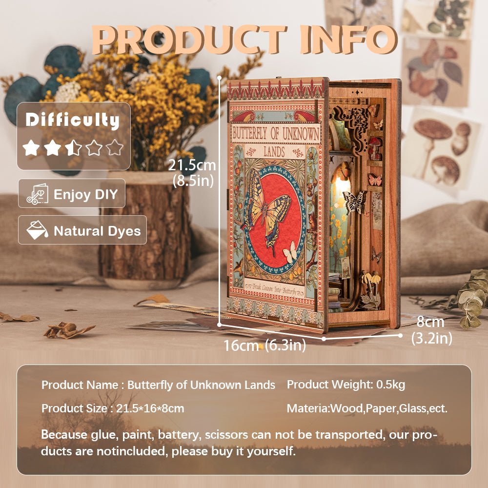 Book Nook Butterfly of the Unknow Lands