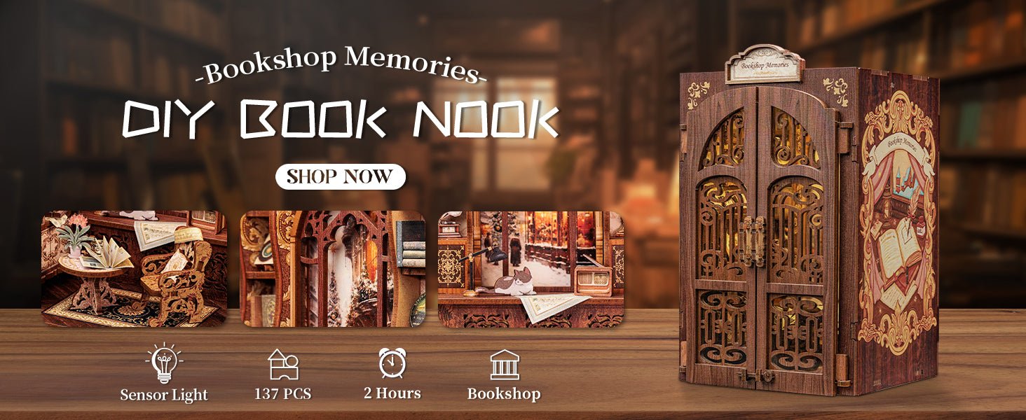 Mini Book Nook Librería Recuerdos Bookshop Memories