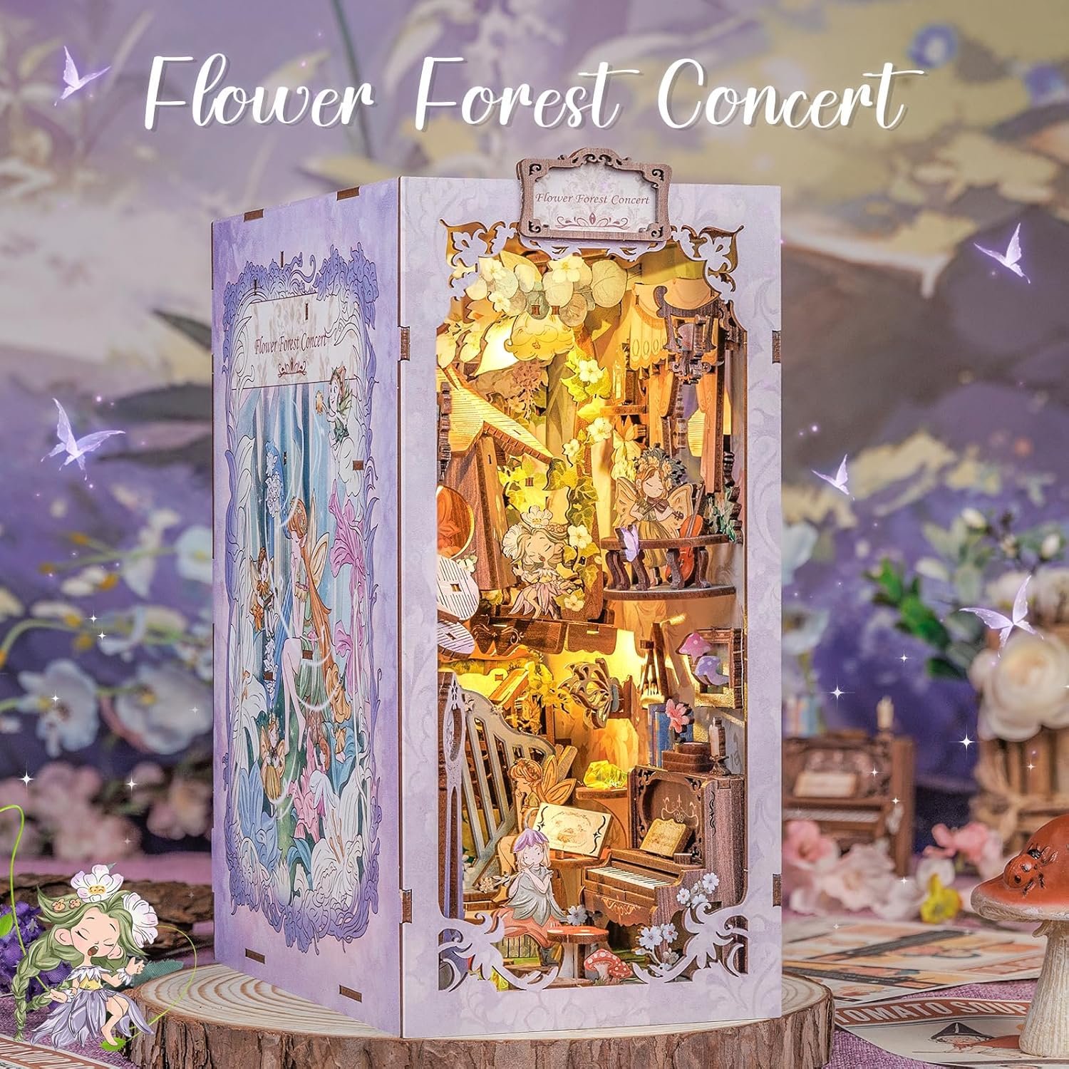 Book Nook Bosque de Hadas | Flower Forest Concert