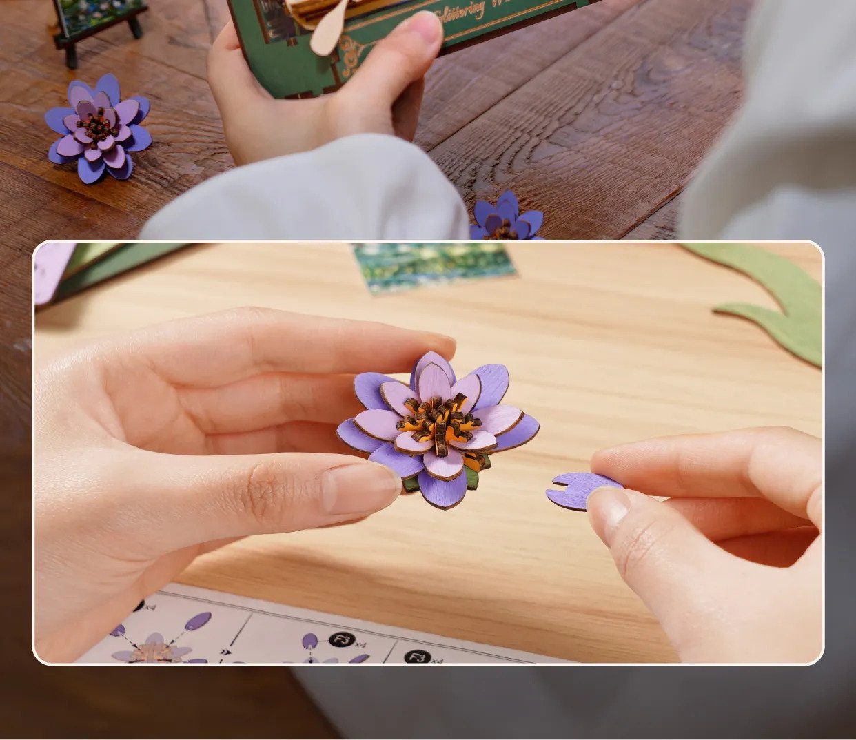 Glittering Water Lily - Puzzle 3D - Imagen 5
