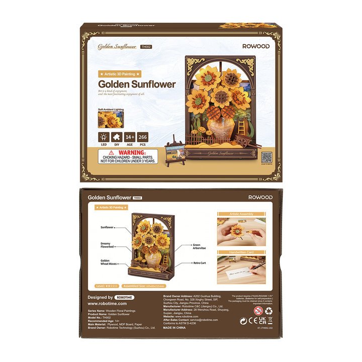 Golden Sunflower Puzzle 3D - Imagen 7