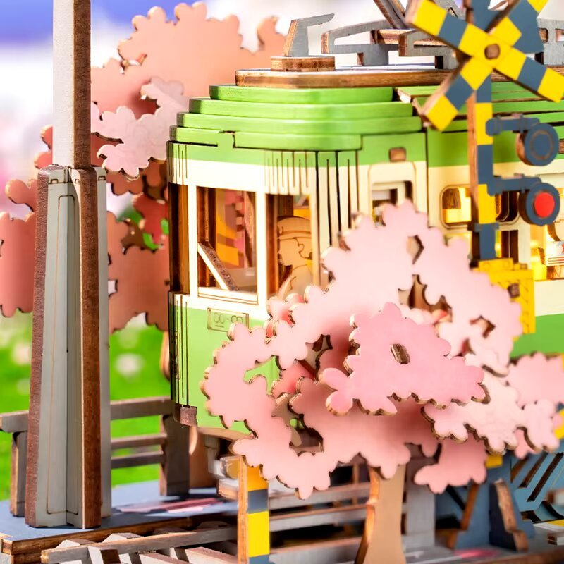 Puzzle 3D tranvía japonés – Sakura Journey🚋🌸 - Imagen 4
