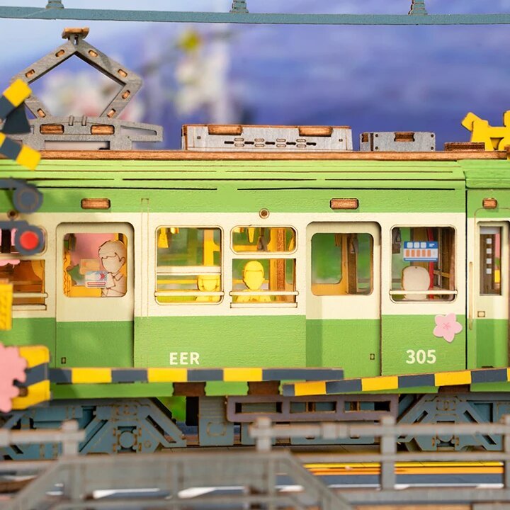Puzzle 3D tranvía japonés – Sakura Journey🚋🌸 - Imagen 3