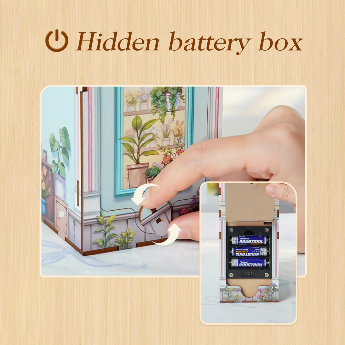 Book Nook Floristería en Miniatura | Flower Shop Tonecheer